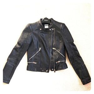 Topshop leather moto jacket